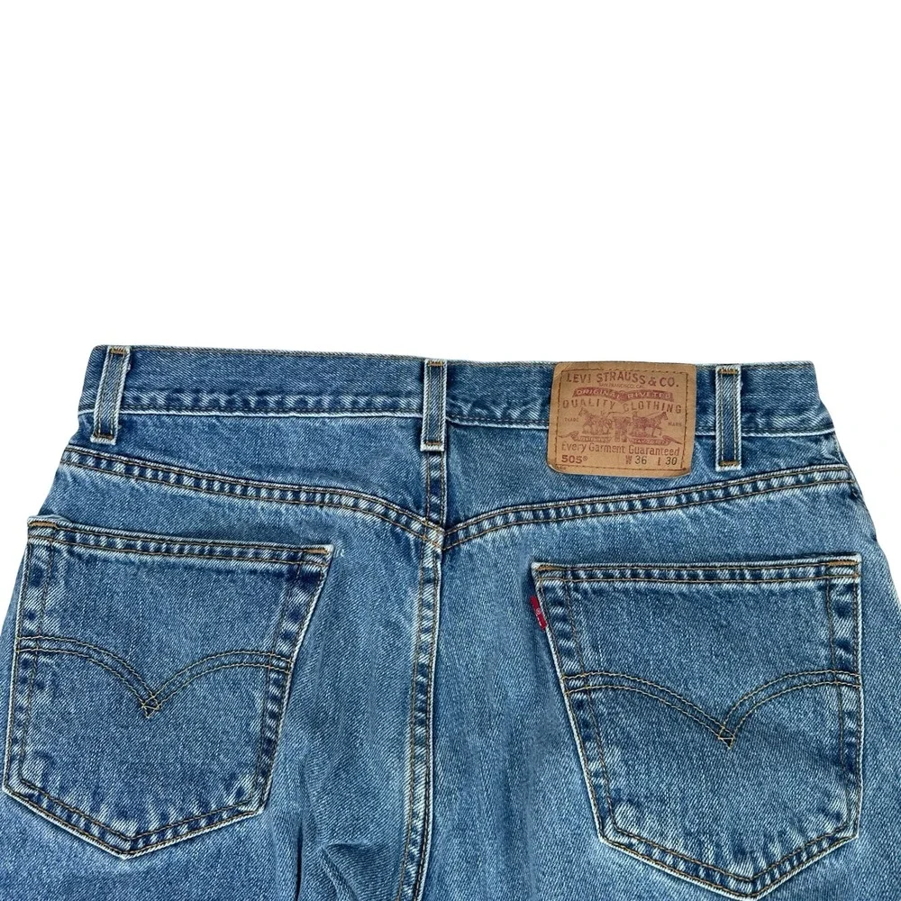 Vintage Levis 505 Lot of 2 Mens Jeans 36x30 Y2K 2002 Regular Straight Blue Denim